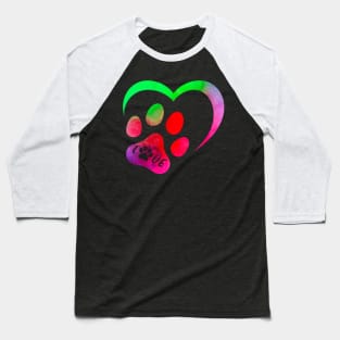 Heart paw dog icon. Baseball T-Shirt